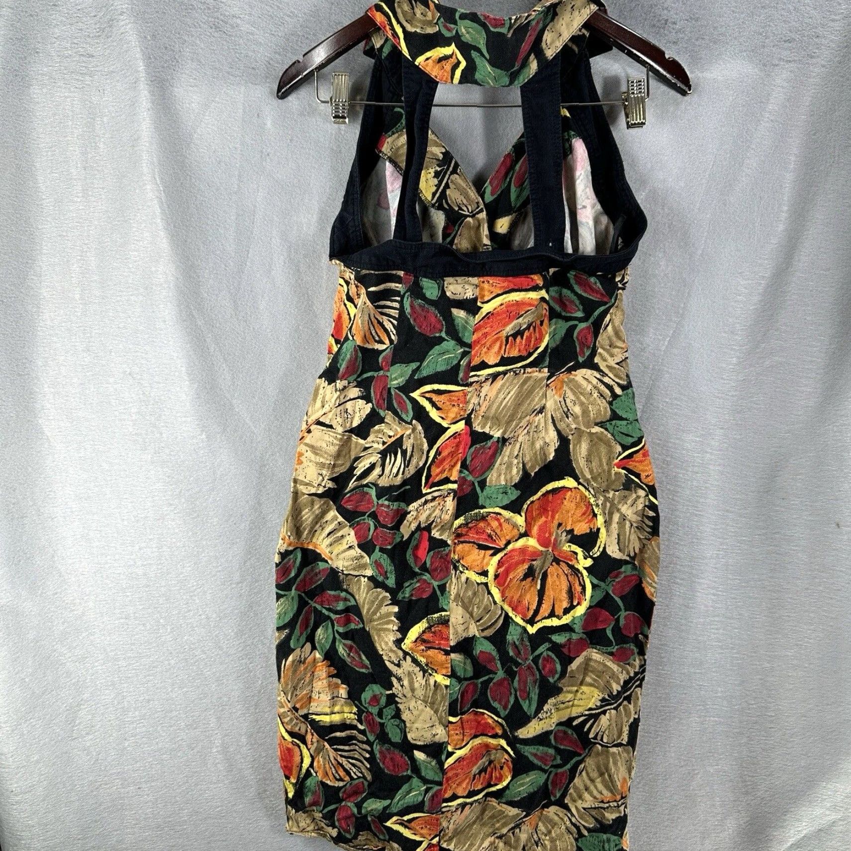 Vintage VINTAGE Barbara Barbara Midi Wrap Dress Womens Medium Floral Black 80s 90s Cottagecore Size M / US 6-8 / IT 42-44 - 7 Thumbnail