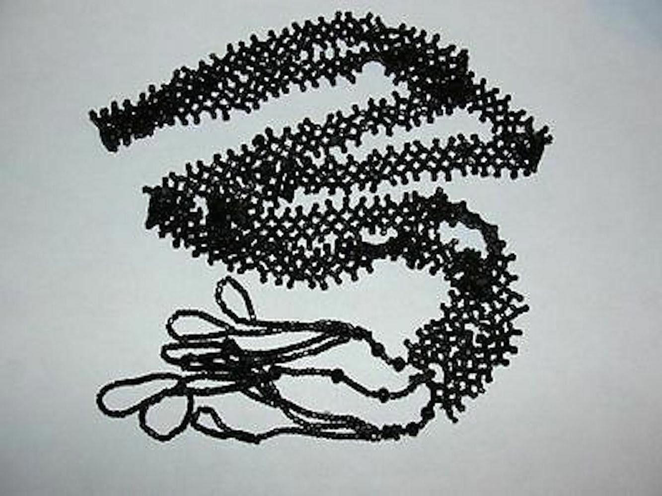 Designer Victorian Jet Seed Bead Flapper Necklace Size ONE SIZE - 1 Thumbnail