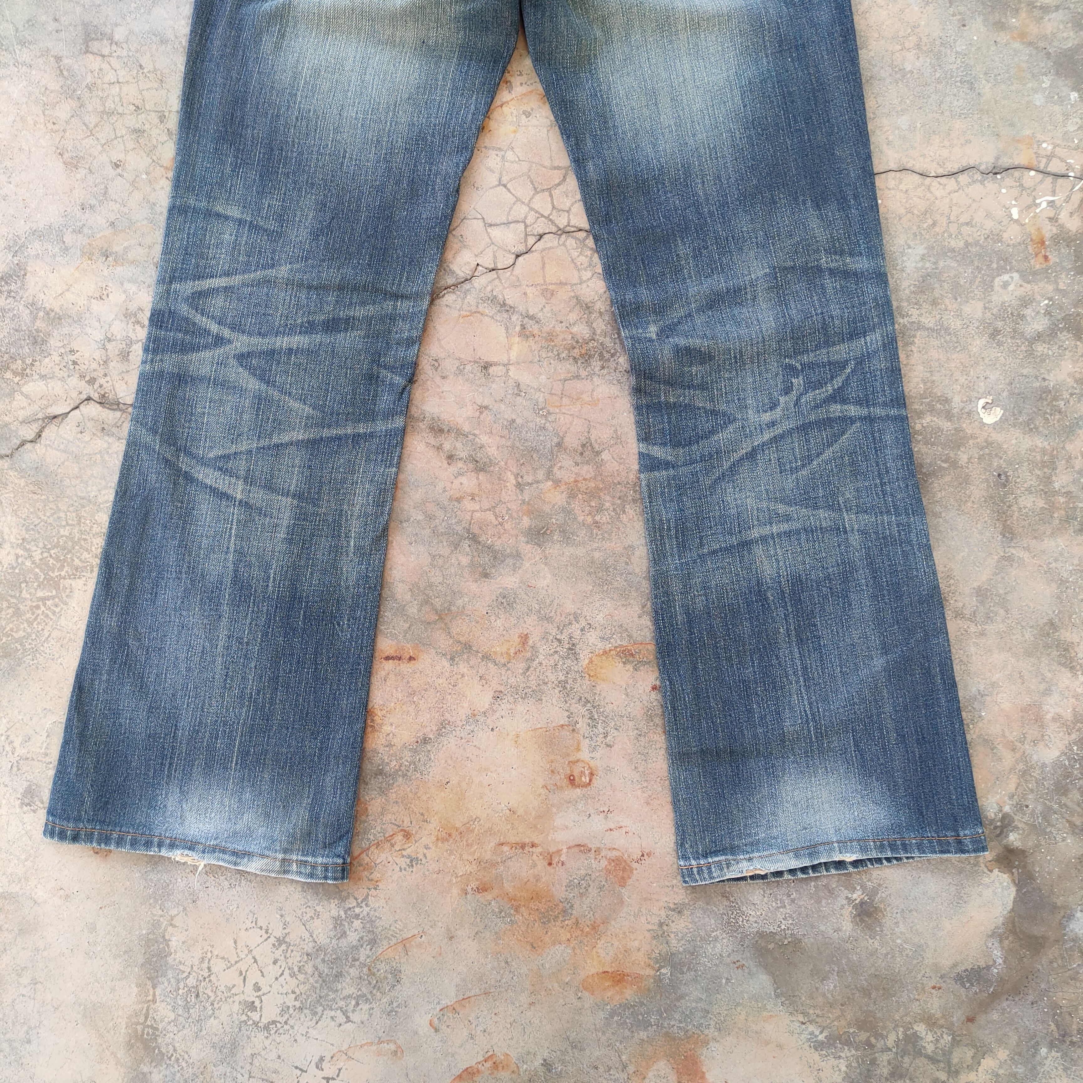 Edwin VINTAGE EDWIN FLARE FADED DISTRESSED JEANS DENIM PANTS Size US 31 - 10 Thumbnail