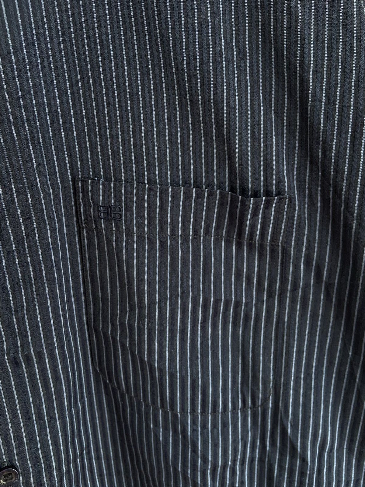 Balenciaga Vintage Balenciaga Button Ups Shirt Striped Size US L / EU 52-54 / 3 - 4 Thumbnail