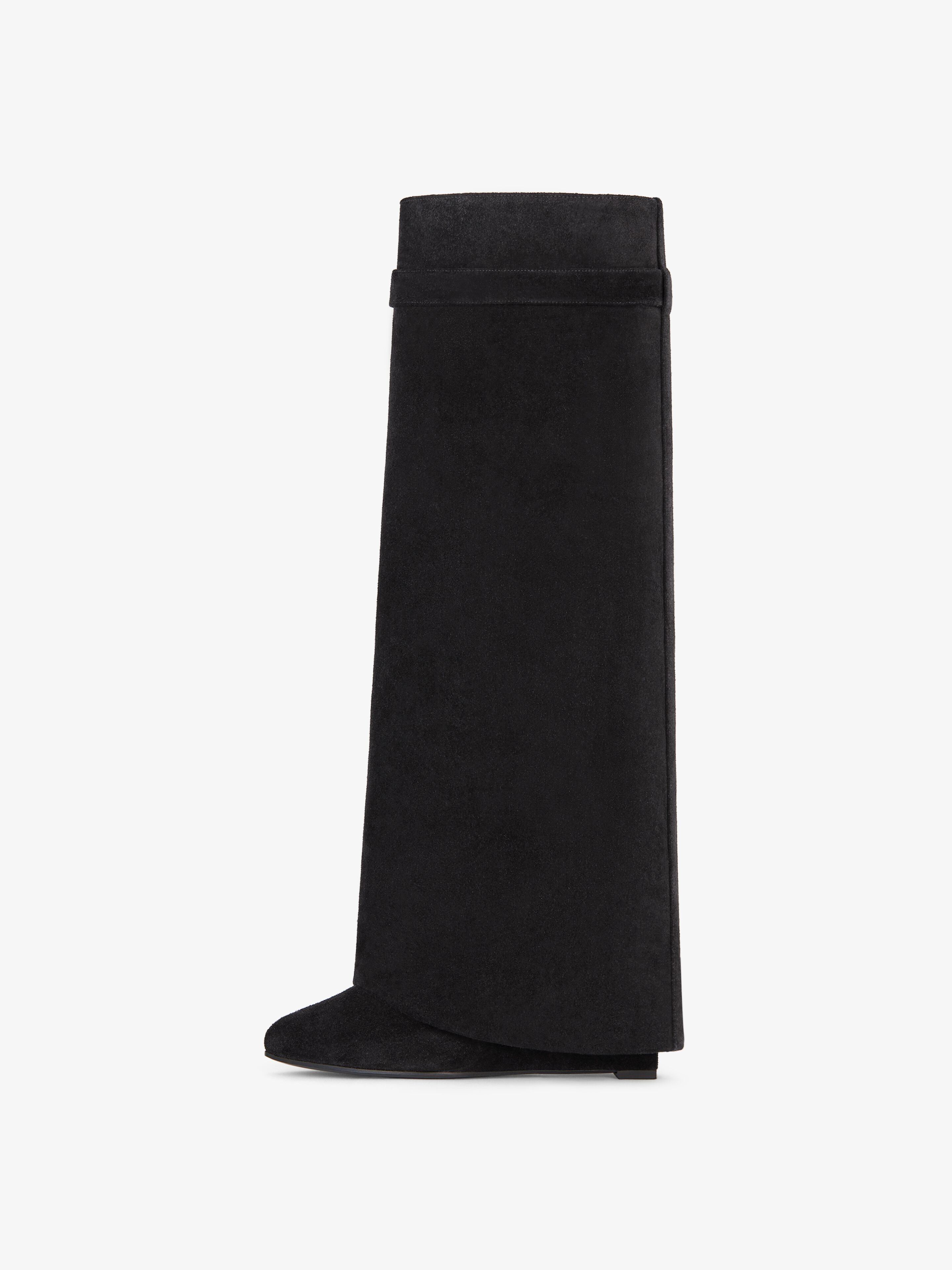 Givenchy o1srvl11e0525 Shark Lock Boots In Suede in Black Size US 11 / IT 41 - 5 Thumbnail