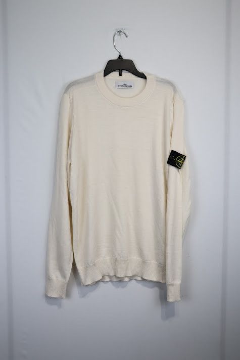 Image of Stone Island O1Rshd1 Sweatshirt In Ivory, Men's (Size XS)