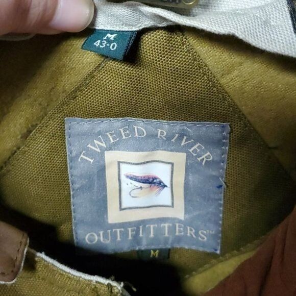 Vintage Tweed River Outfitters Nylon, Tan Fishing Sz M Long Jacket w Size US M / EU 48-50 / 2 - 2 Thumbnail