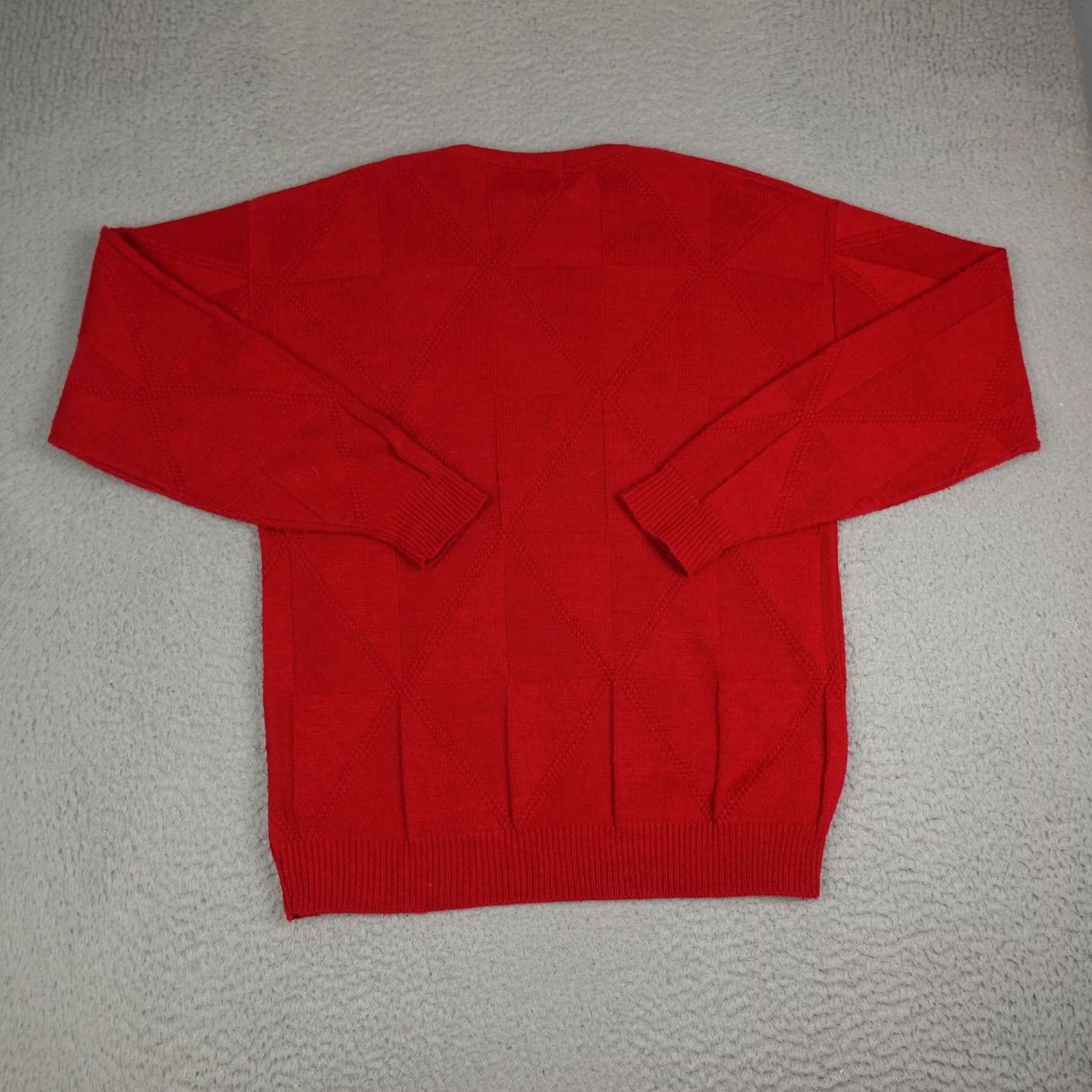 Vintage VINTAGE Pine State Mens Sweater XL Red Geometric Knit Crewneck Made In USA 90s Size US XL / EU 56 / 4 - 7 Thumbnail