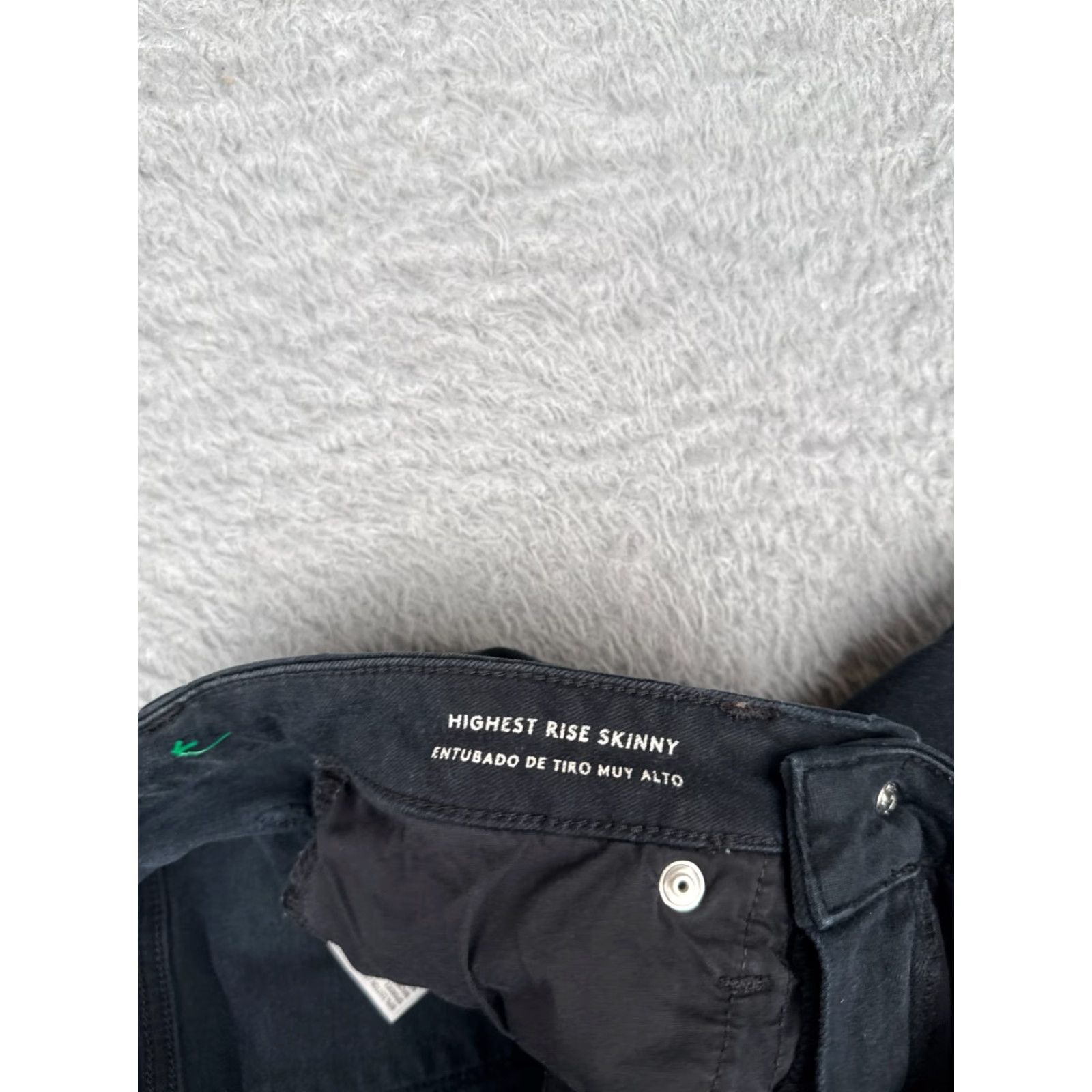 Vintage Universal Thread Jeans Womens Highest Rise Skinny Black Denim Cotton 27x26 6 Size 28" / US 6 / IT 42 - 7 Thumbnail