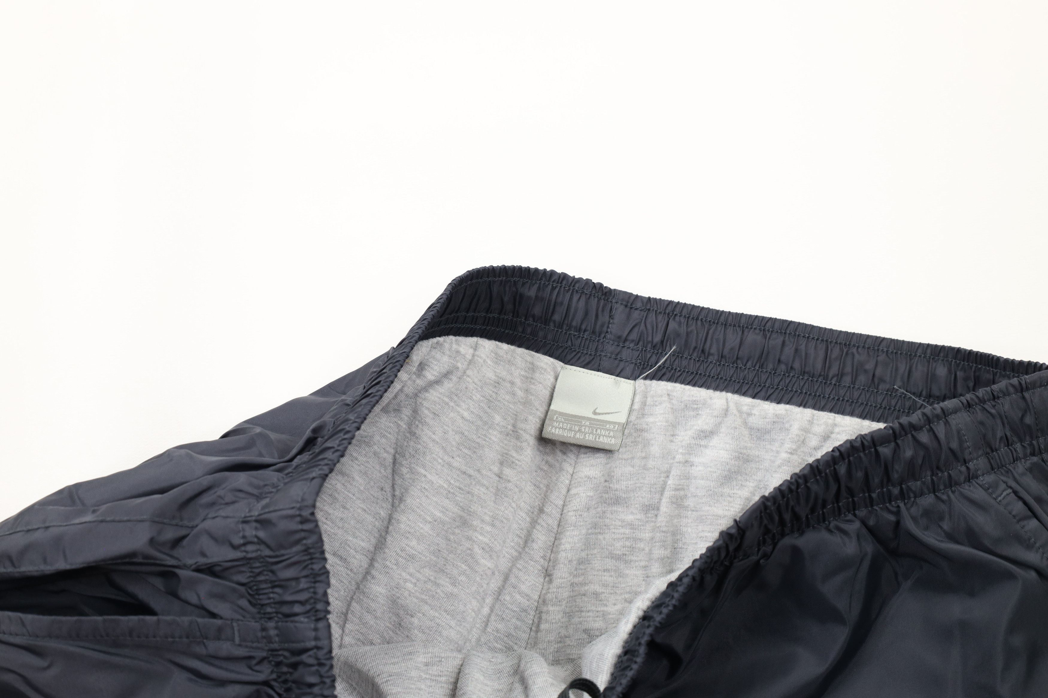 Nike × Vintage Vintage Nike Mini Swoosh Lined Wide Leg Pants Blue Nylon Size ONE SIZE - 9 Thumbnail
