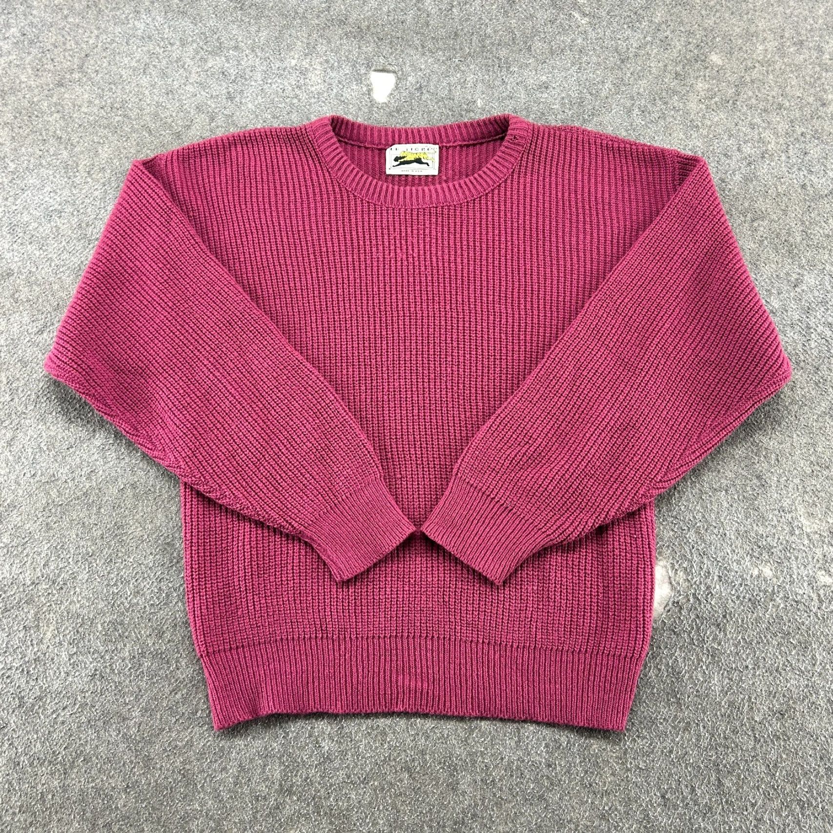 Pinko VINTAGE Le Tigre Sweater Womens M Pink Pullover Cable Knit Acrylic USA 90s Size M / US 6-8 / IT 42-44 - 2 Thumbnail