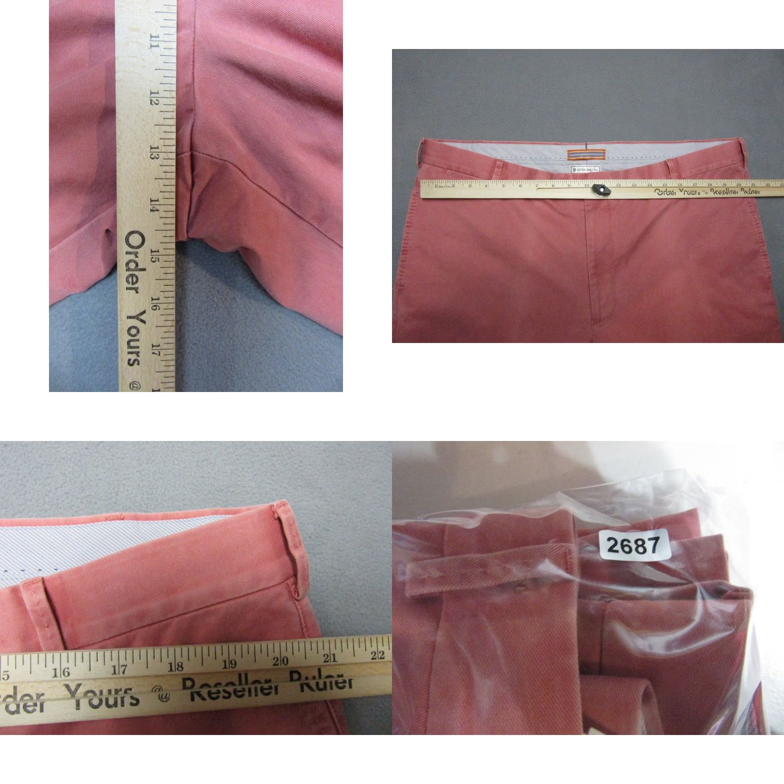Peter Millar Peter Millar Pants Mens 40 Pink Salmon Chino Casual Straight Leg Flat Front Size US 40 / EU 56 - 9 Thumbnail