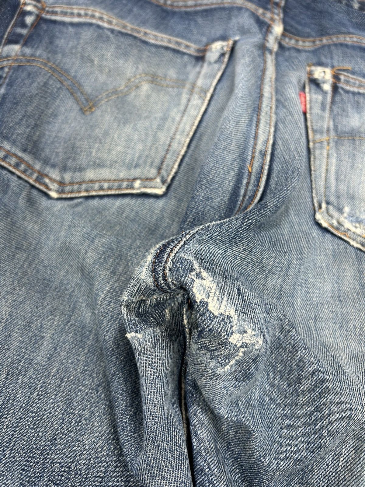 Levi's Vintage Clothing Vintage LVC Levi’s 551zxx Big E Distressed Denim Size US 33 - 12 Thumbnail