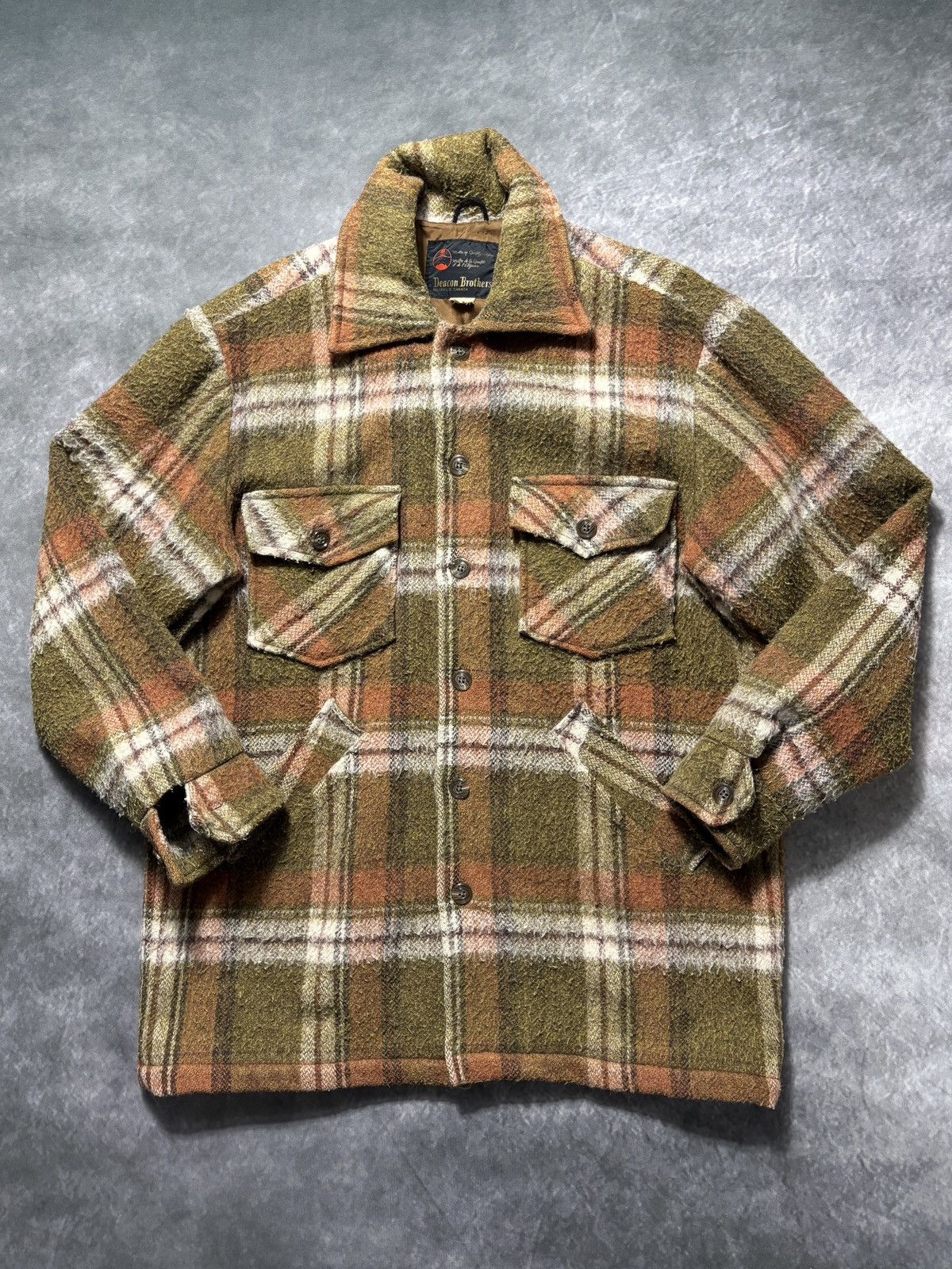 Vintage Vintage Plaid Jacket Lined Chore Coat Wool Deacon Bros Hunt Size US L / EU 52-54 / 3 - 3 Thumbnail