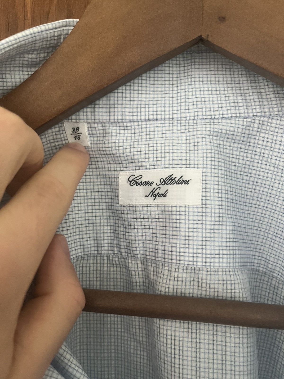Cesare Attolini Cesare attolini blue and white shirt size 38 15 Size US S / EU 44-46 / 1 - 2 Thumbnail