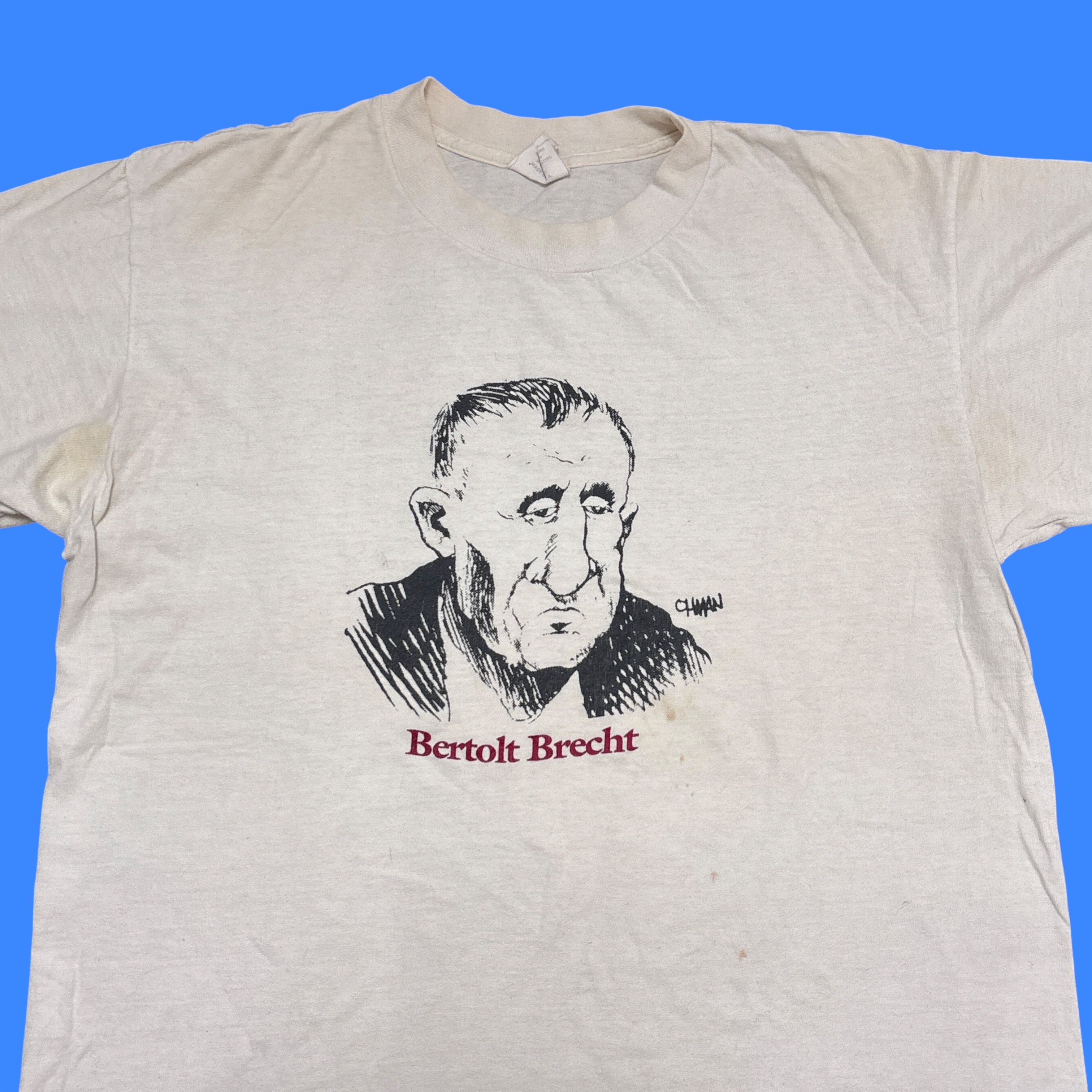 Vintage Vintage 80s T Shirt Single Stitch Bertolt Brecht Art Theatre Size US L / EU 52-54 / 3 - 3 Thumbnail