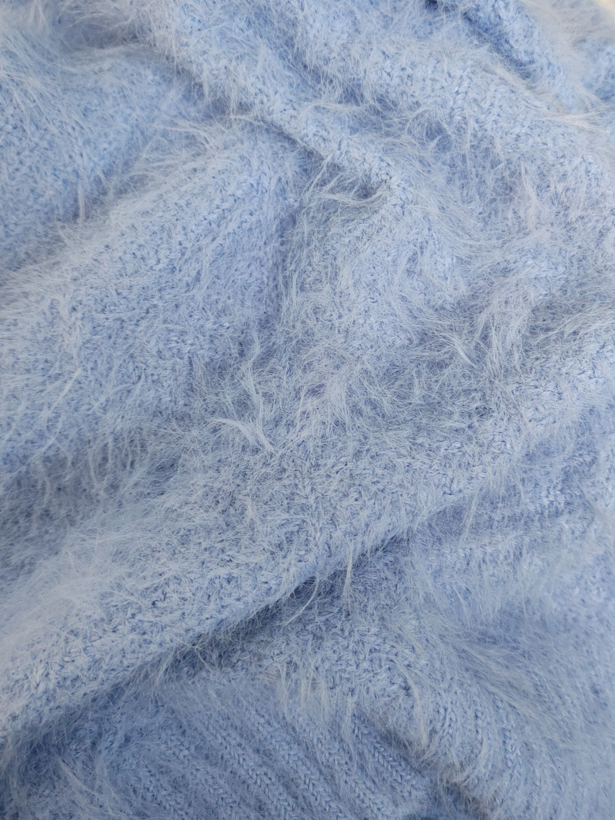 Japanese Brand M.f Editorial Blue Shag Shaggy Fur Mohair Knitwear #W2149 Size M / US 6-8 / IT 42-44 - 10 Thumbnail