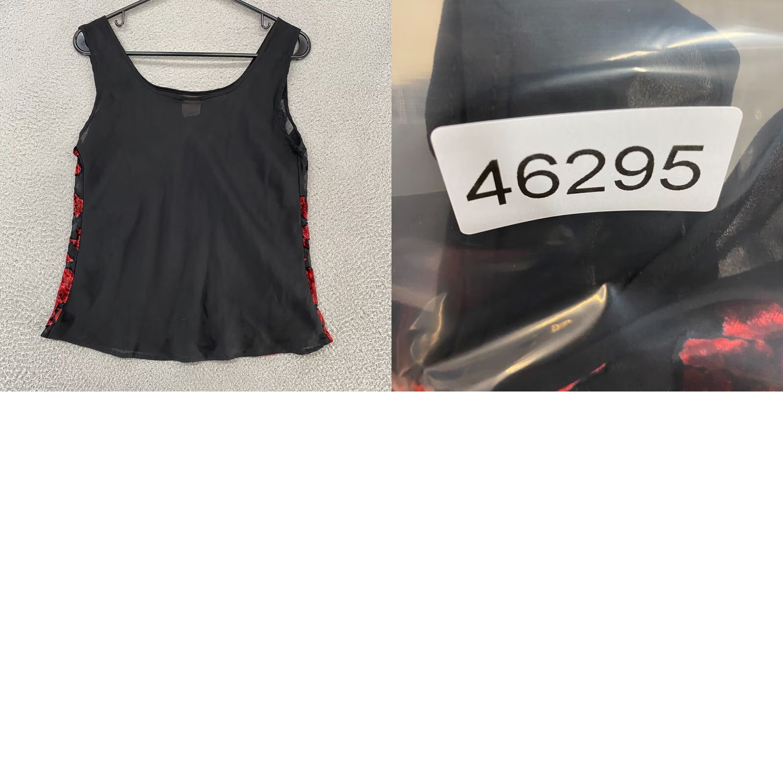 Velvet VINTAGE Gilligan & O'Malley Burnout Velvet Tank Womens M Black Floral Whimsigoth Y2K Moody Virtual Size M / US 6-8 / IT 42-44 - 9 Thumbnail