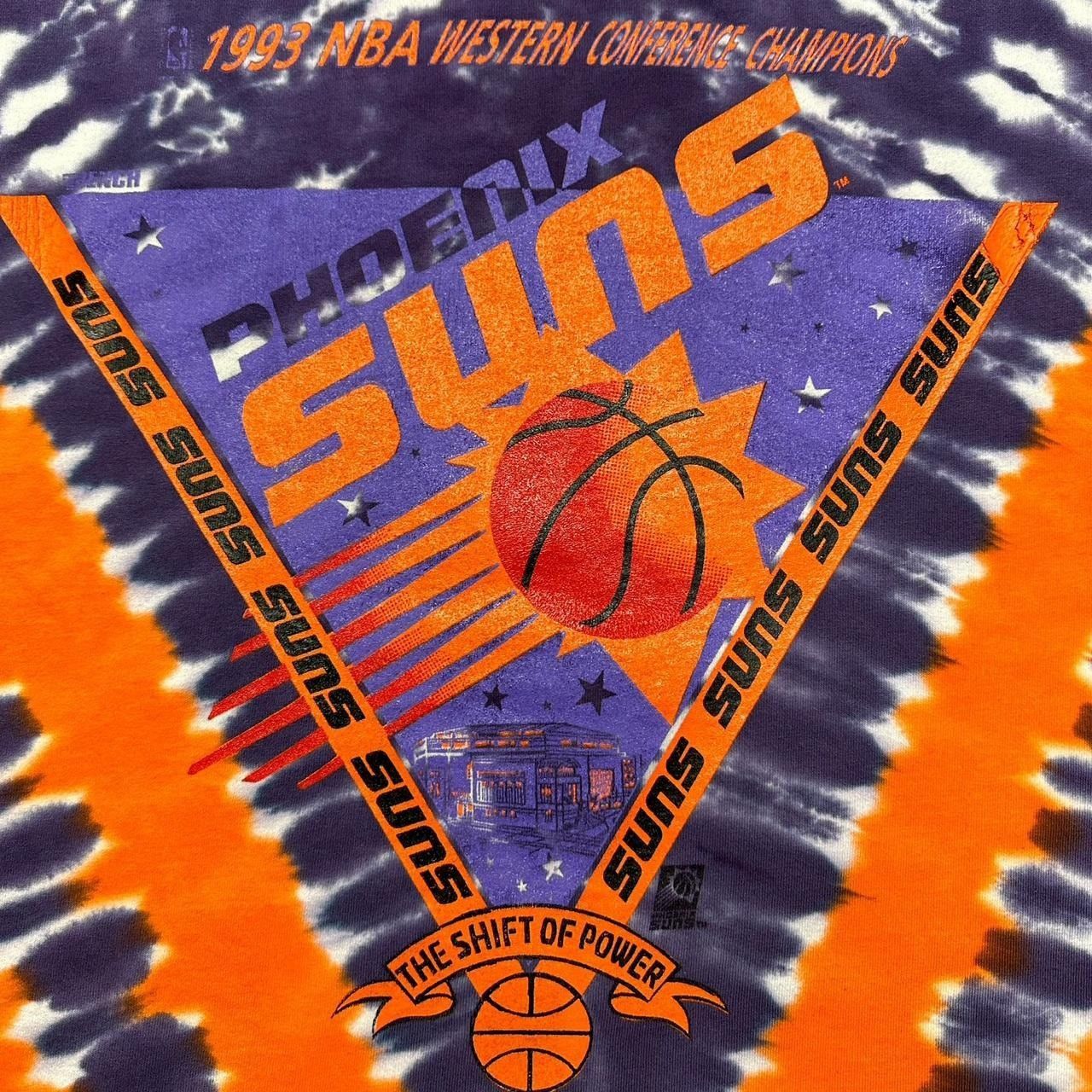 NBA × Vintage Vintage Phoenix Suns 1993 Reverse Tie-Dye Trench T-Shirt Size US XL / EU 56 / 4 - 4 Thumbnail
