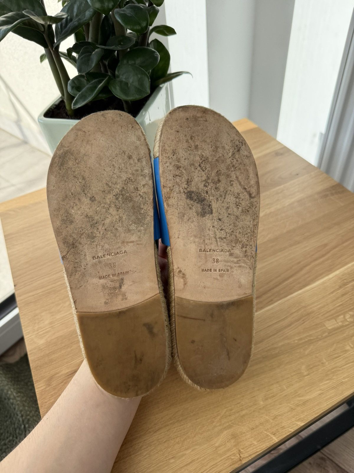 Balenciaga Balenciaga Leather Slide Sandal Size US 5.5 / EU 38 - 12 Thumbnail
