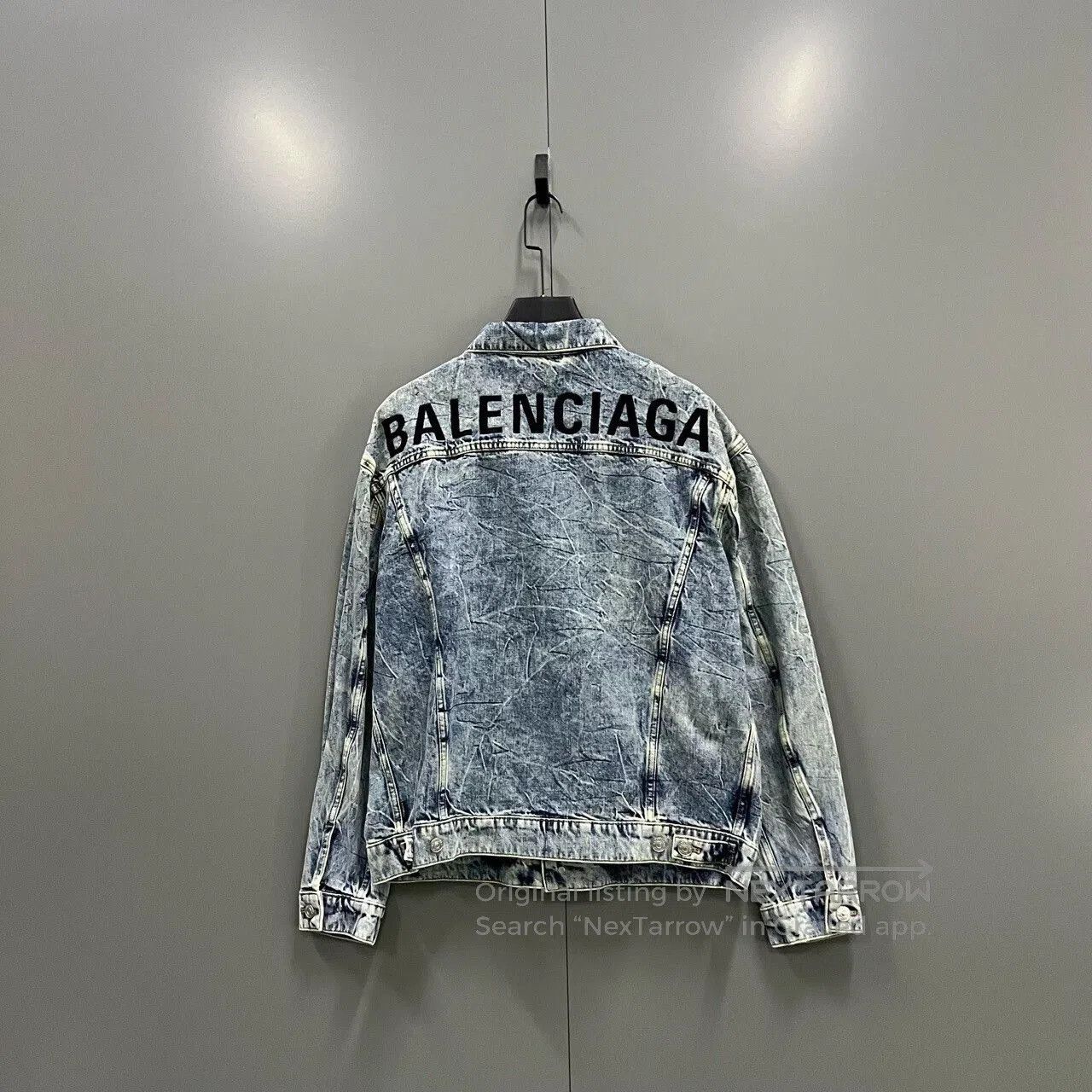 Balenciaga Balenciaga Distressed Logo Denim Jacket. Size US S / EU 44-46 / 1 - 2 Thumbnail