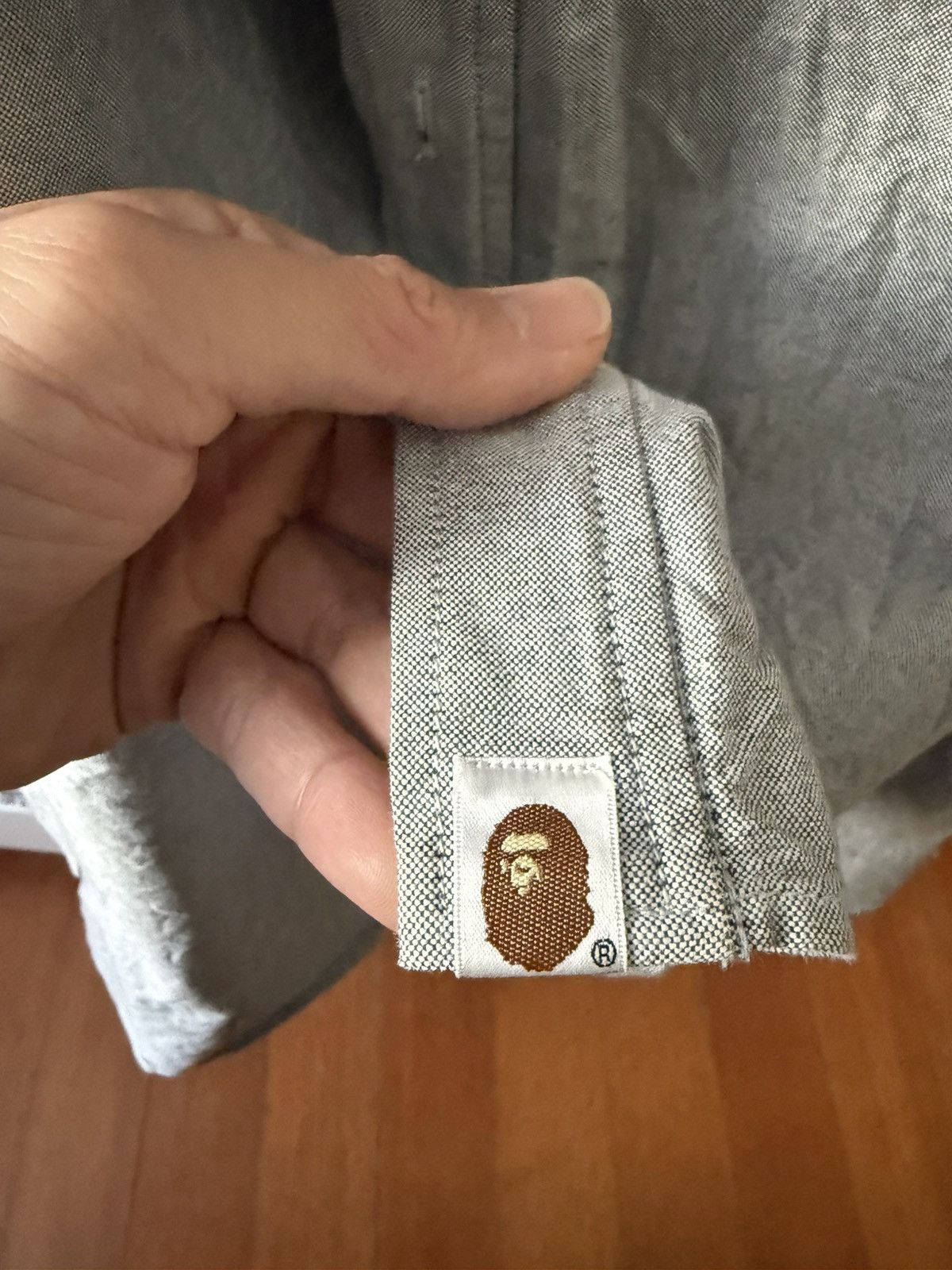 Bape 1st Camo Bape Shark Grey Button up Work Hooded Shirt Size US XL / EU 56 / 4 - 8 Thumbnail