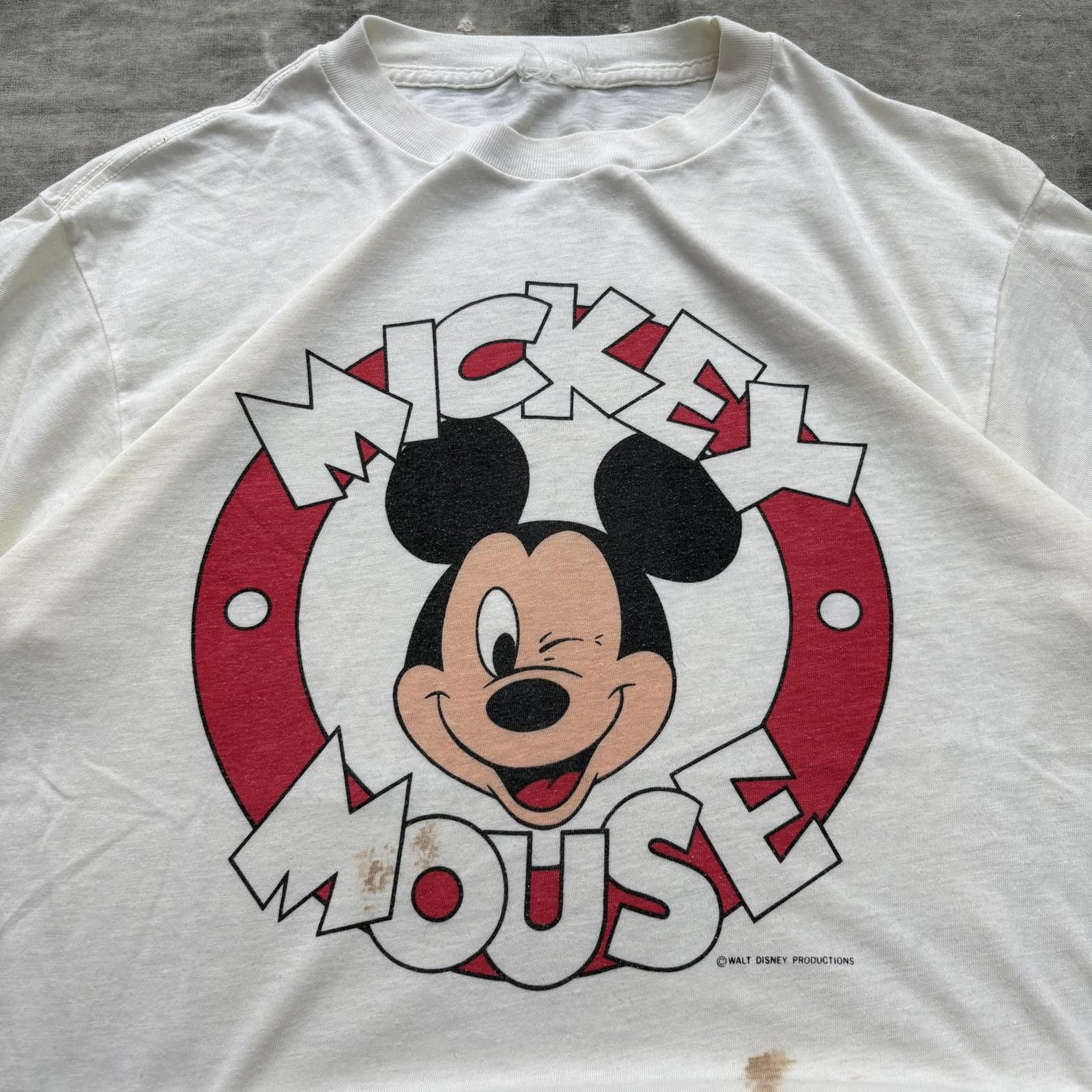 Disney × Mickey Mouse × Vintage Vintage Rare 70s Mickey Mouse Disney Cartoon Unique Shirt Size US M / EU 48-50 / 2 - 2 Thumbnail