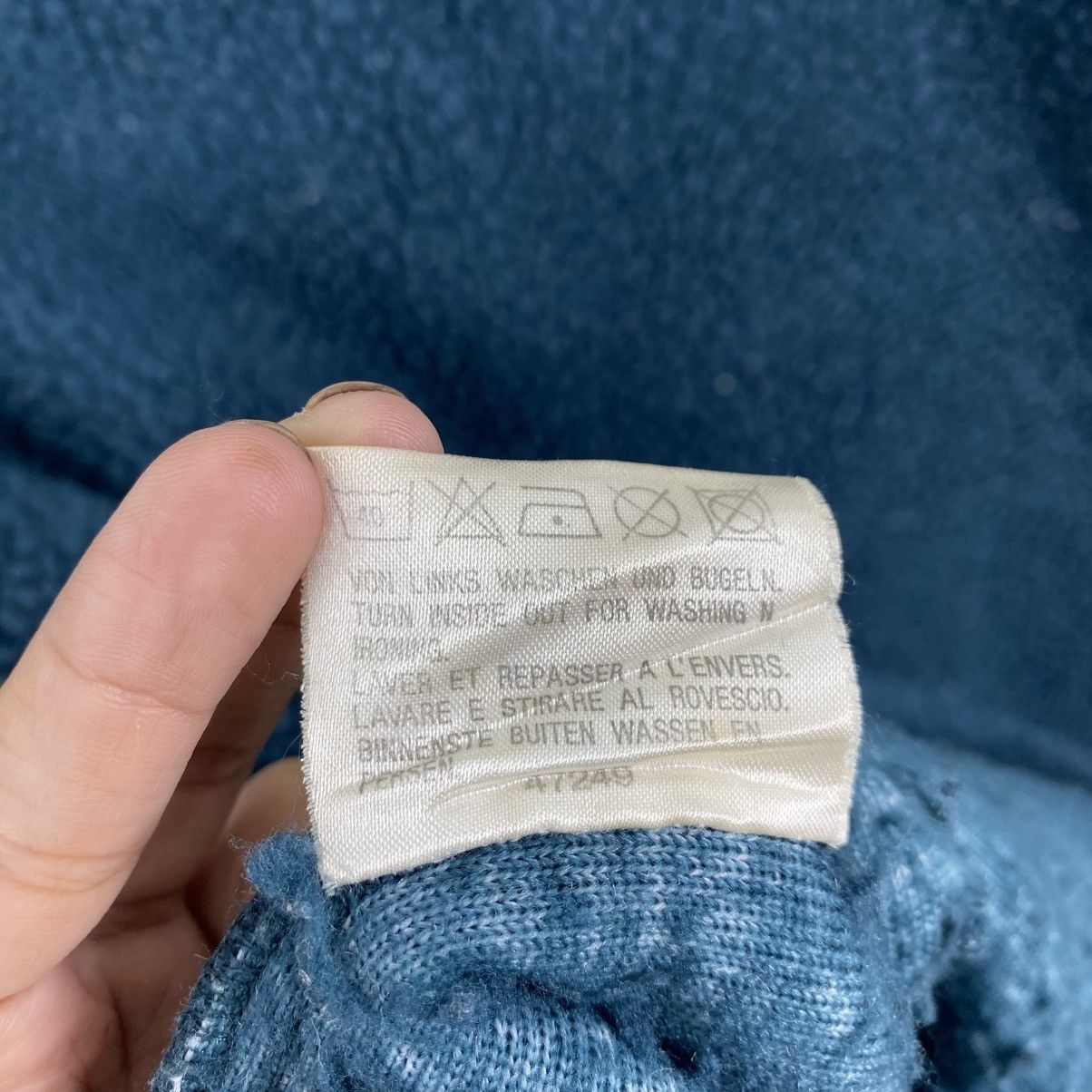 Dolce & Gabbana Vtg D&G Dolce & Gabbana Archive Sherpa Fleece 1/4 Zip Teal Size US XL / EU 56 / 4 - 8 Thumbnail