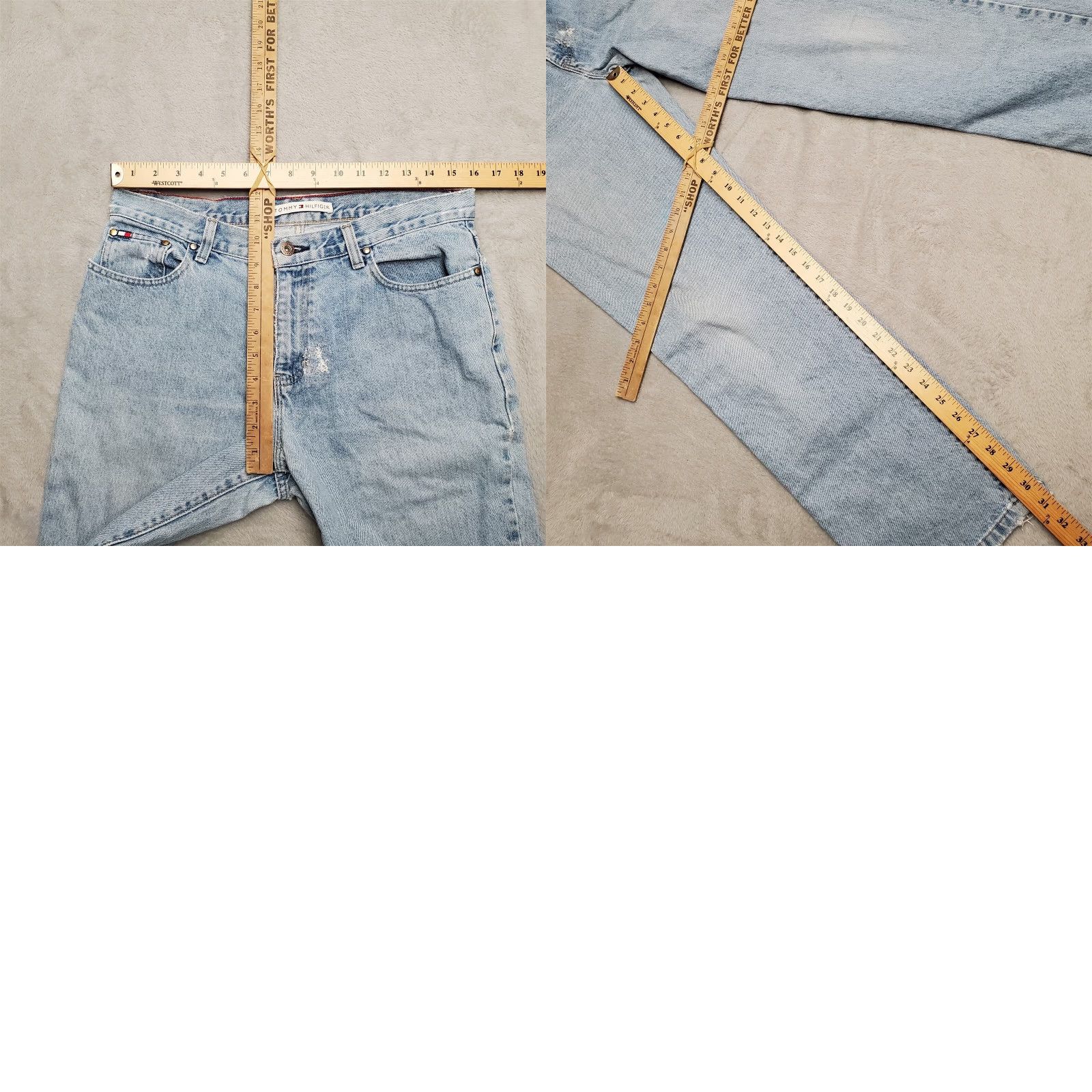 Tommy Hilfiger Tommy Hilfiger Jeans Mens 32X31 Blue Denim Straight Leg Faded Light Wash Pants Size US 32 / EU 48 - 9 Thumbnail