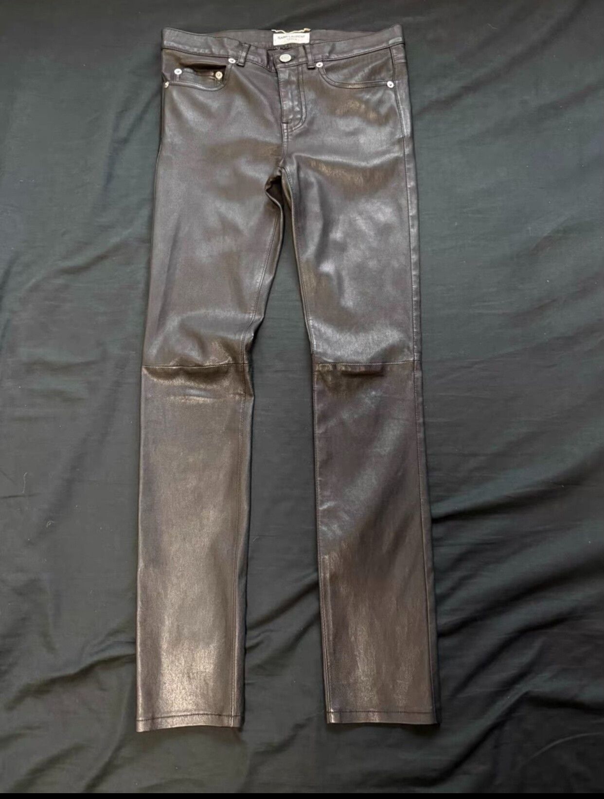 Saint Laurent Paris SAINT LAURENT Men's Lambskin Leather Pants Size US 34 / EU 50 - 1 Thumbnail