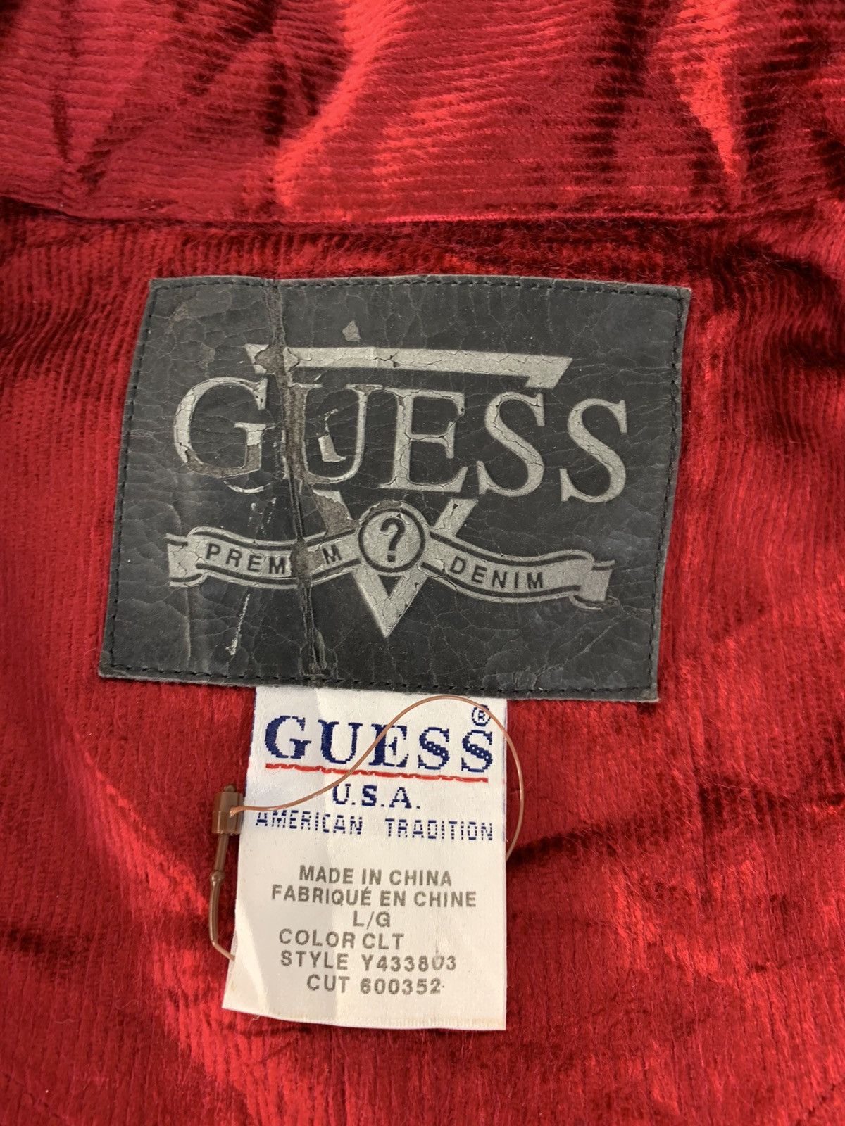 Guess Hype 90s Guess Usa Red Corduroy Glamorous Shirt Western Day Size S / US 4 / IT 40 - 7 Thumbnail