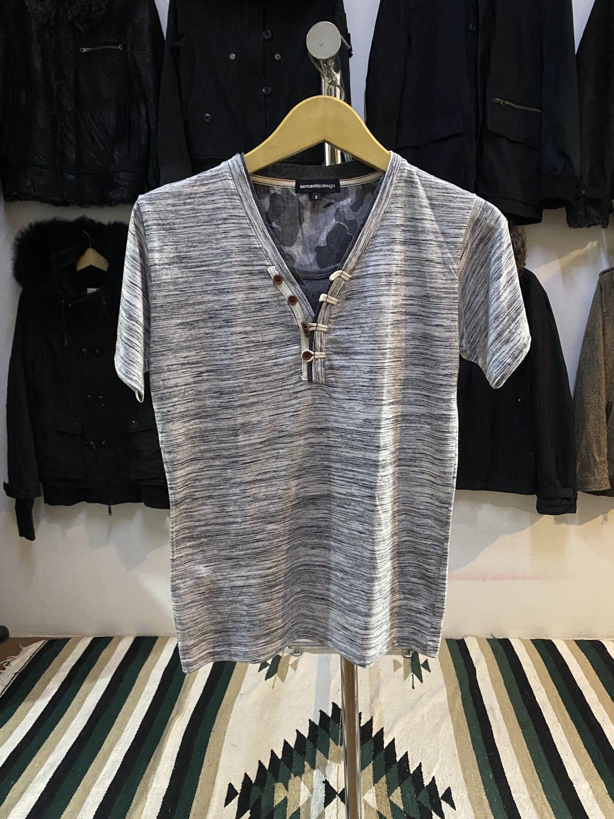 Japanese Brand Japanese Semantic Poem Double Layer Tee Size US M / EU 48-50 / 2 - 1 Thumbnail