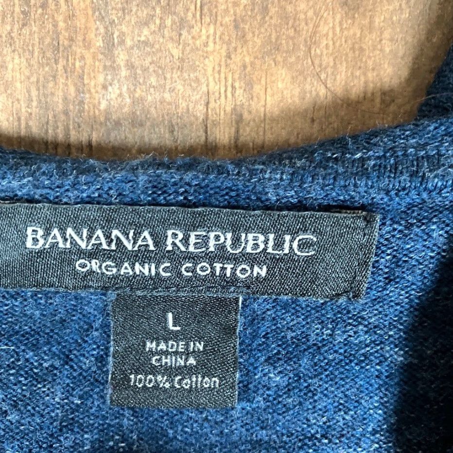 Banana Republic Banana Republic Mens Hoodie Blue Yellow Hem Stripe 100% Organic Cotton Large Size US L / EU 52-54 / 3 - 6 Thumbnail