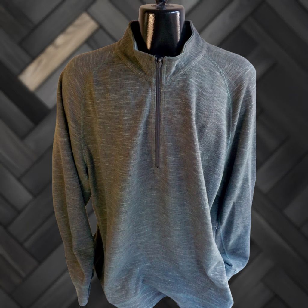 Tommy Bahama Tommy Bahama 1/4 Zip Sweatshirt Reversible Green 3XL Knit Mock Neck Zip Casual Men Sweater Size US XXL / EU 58 / 5 - 1 Thumbnail