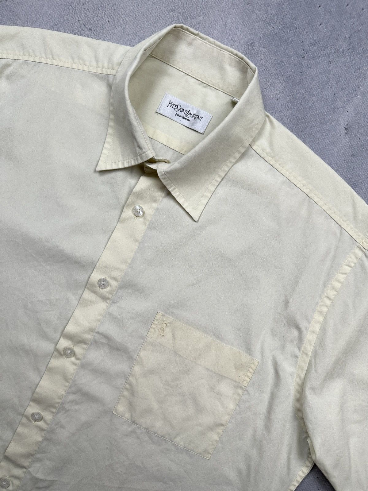 Yves Saint Laurent Lux YSL Shirt Cotton Yves Saint Laurent Summer Shirtsleeve Size US L / EU 52-54 / 3 - 1 Thumbnail