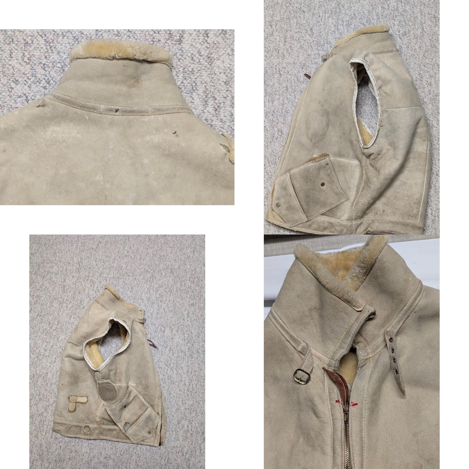 Vintage VINTAGE shearling leather M bomber WWII military TRADING POST vest rrl SHEARLING leather M vest Mens brown tan 42 in 90s style Size US M / EU 48-50 / 2 - 11 Thumbnail