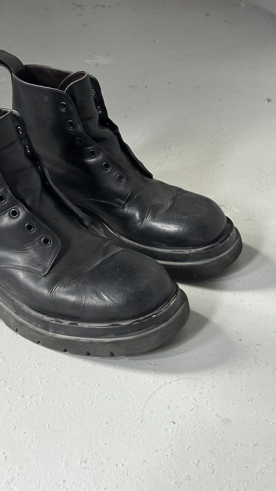 Bottega Veneta Bottega Vanetta Lug Ankle Boot Black Size US 10.5 / EU 43-44 - 3 Thumbnail