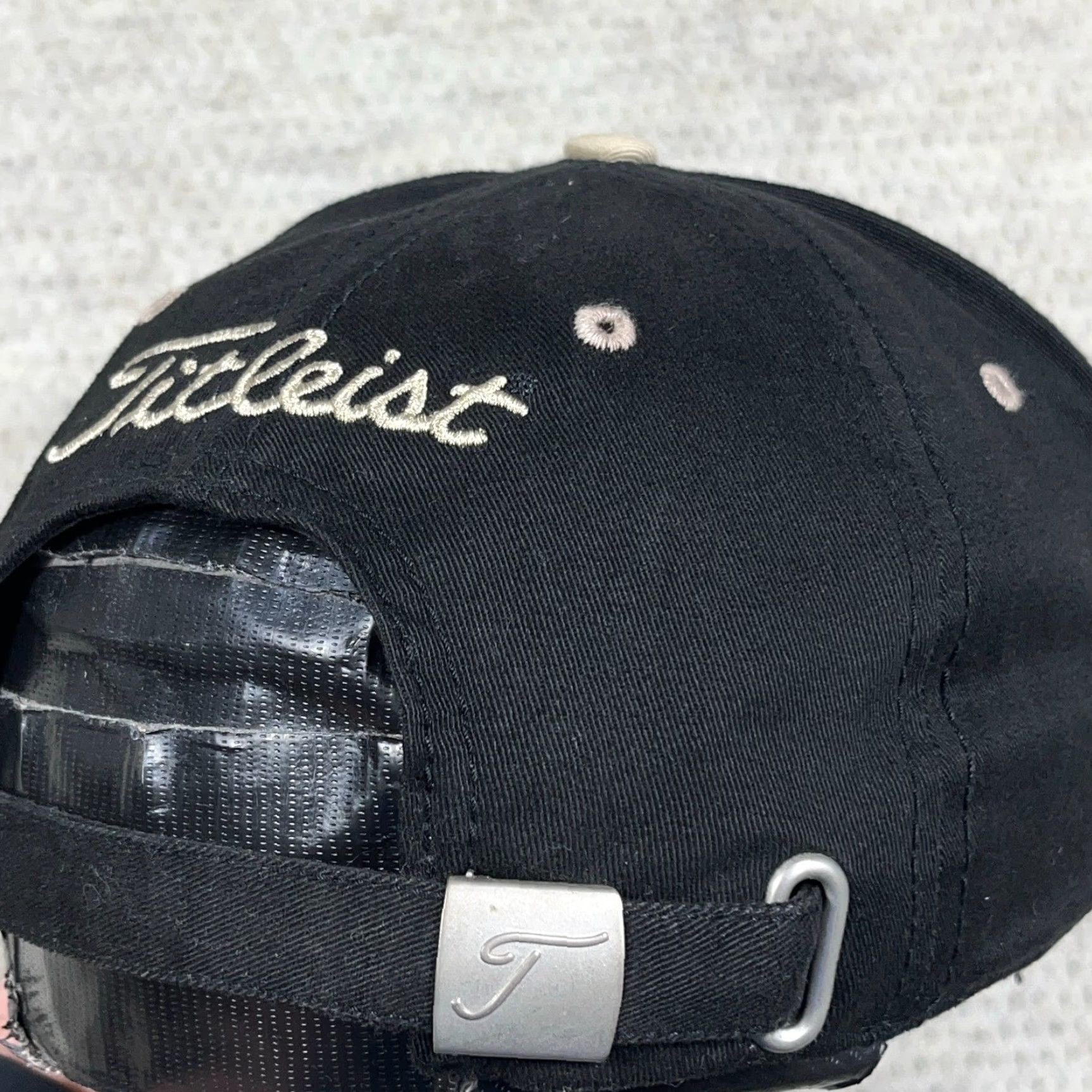 Titleist Titleist Golf Hat Cap Black Gold Adjustable New Era Twill Cap Mens Summer Sport Hat Vintage? Size ONE SIZE - 3 Thumbnail