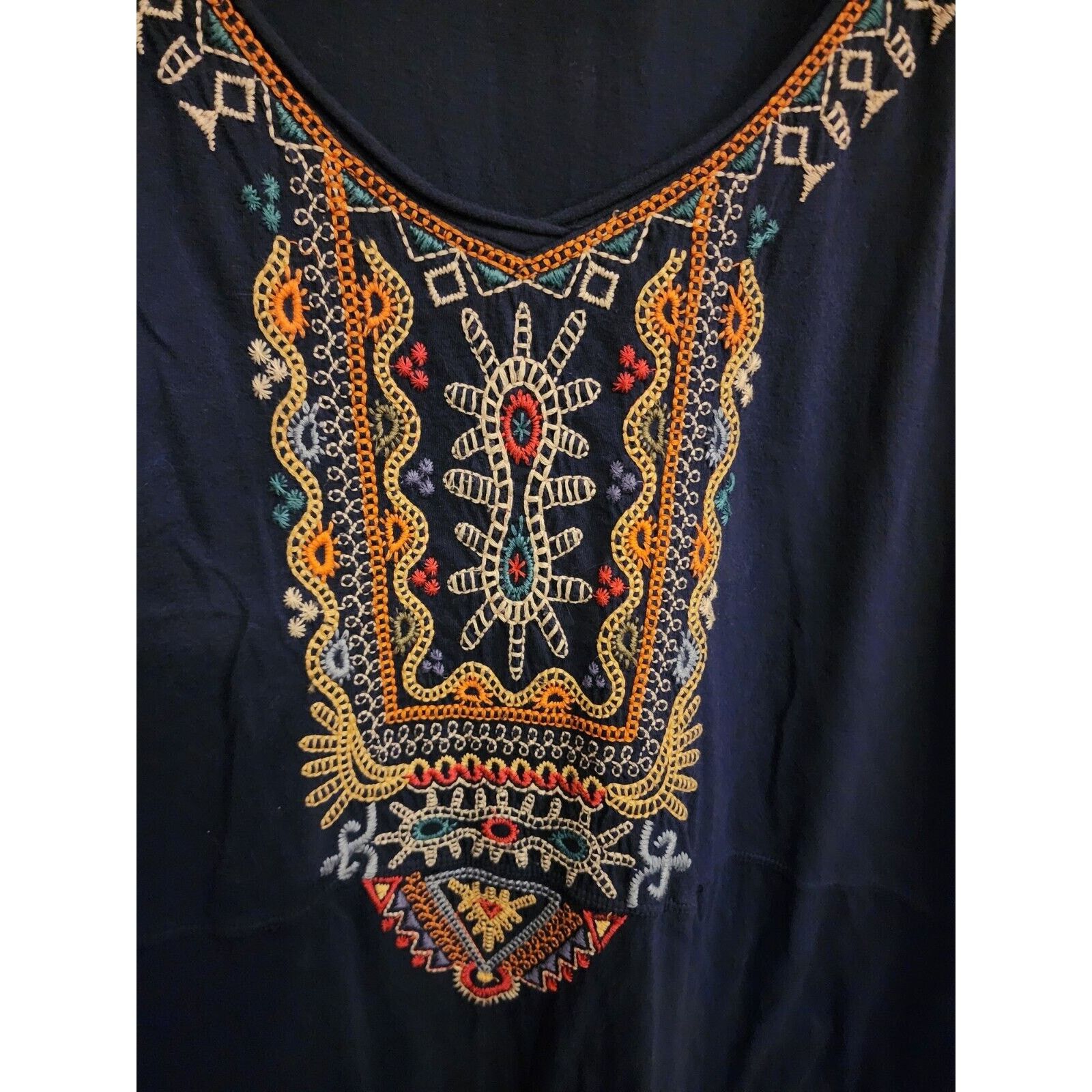 Johnny Was Johnny Was Women's 2X Tunic Embroidered Sleeveless Dress Size XXL / US 16-18 / IT 52-54 - 2 Thumbnail