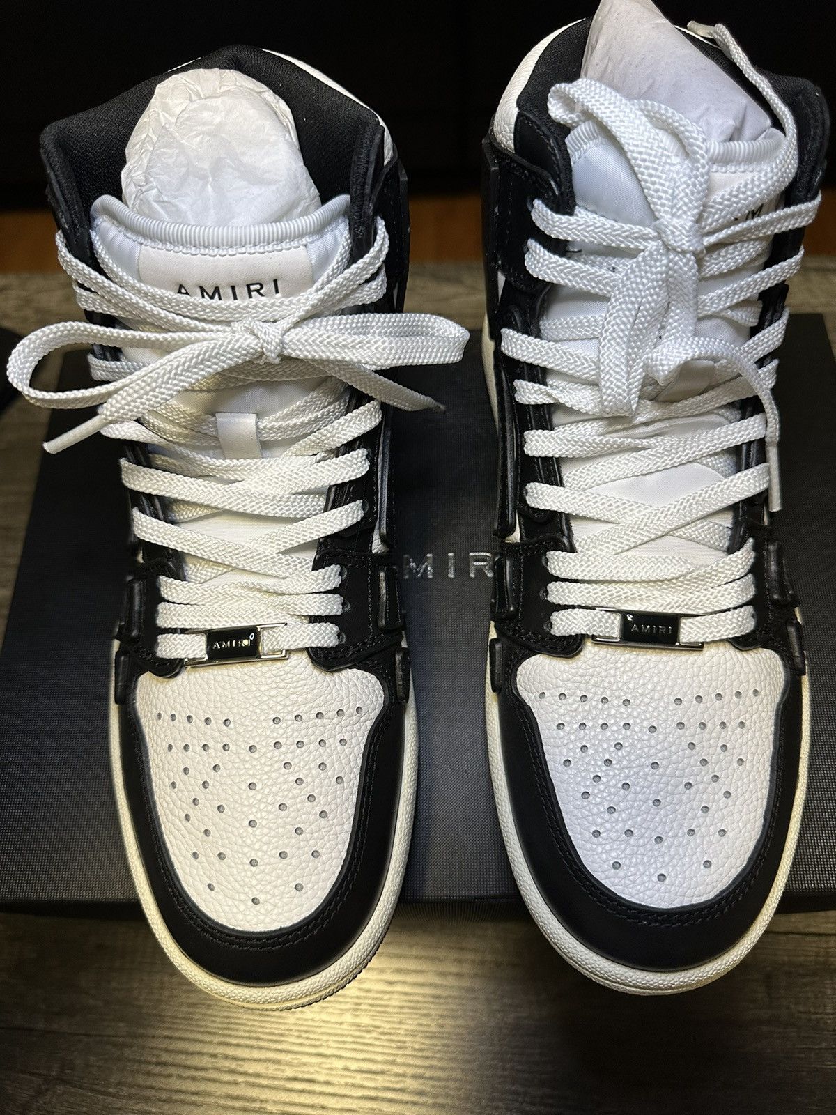 Amiri RARE AMIRI Skeleton "Skel-Top Hi" Sneakers - Women’s 38/US 8 Size US 8 / IT 38 - 18 Thumbnail