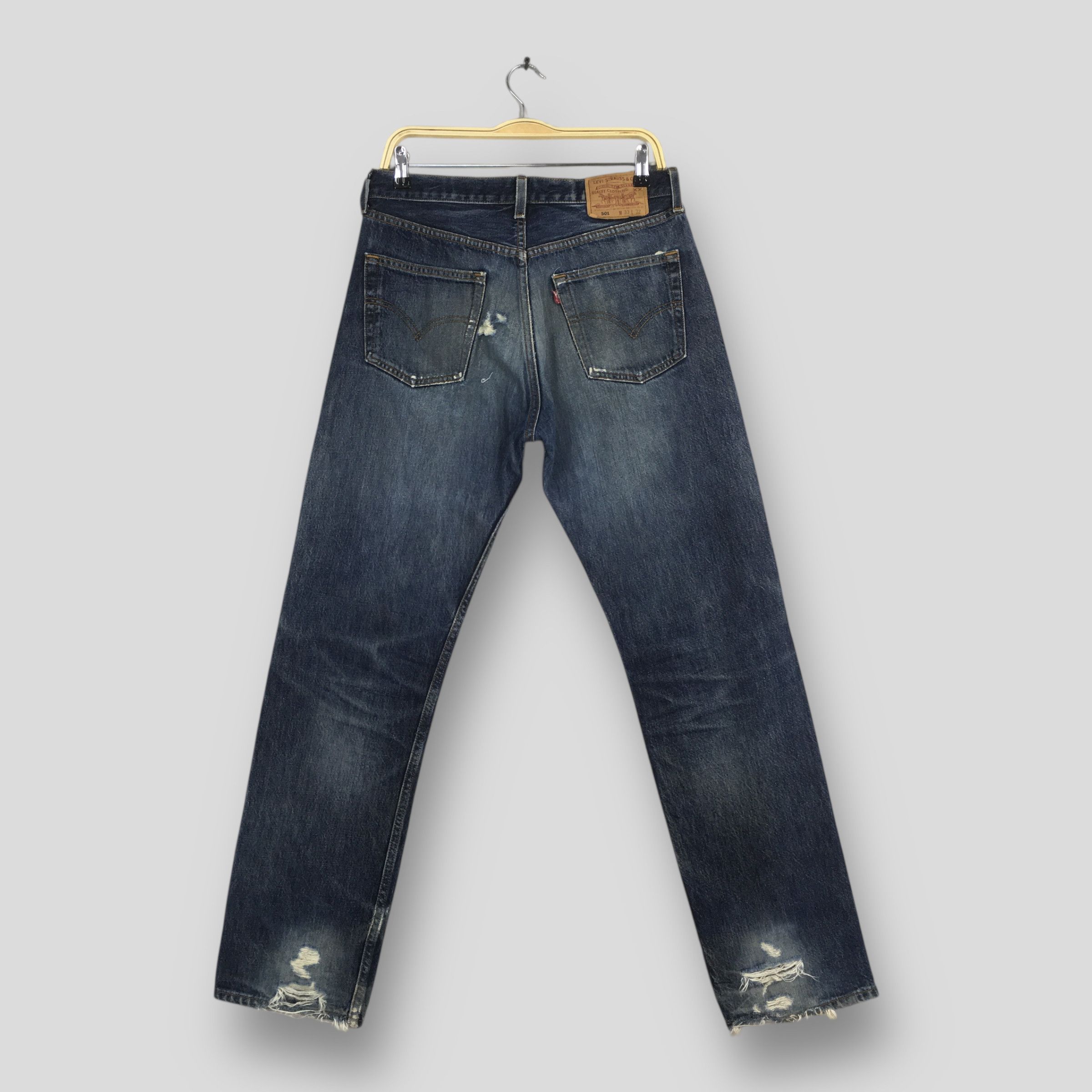 Levi's Size 31x31 Vintage Levi's 501 Faded Distressed Jeans S1586 Size US 31 - 7 Thumbnail
