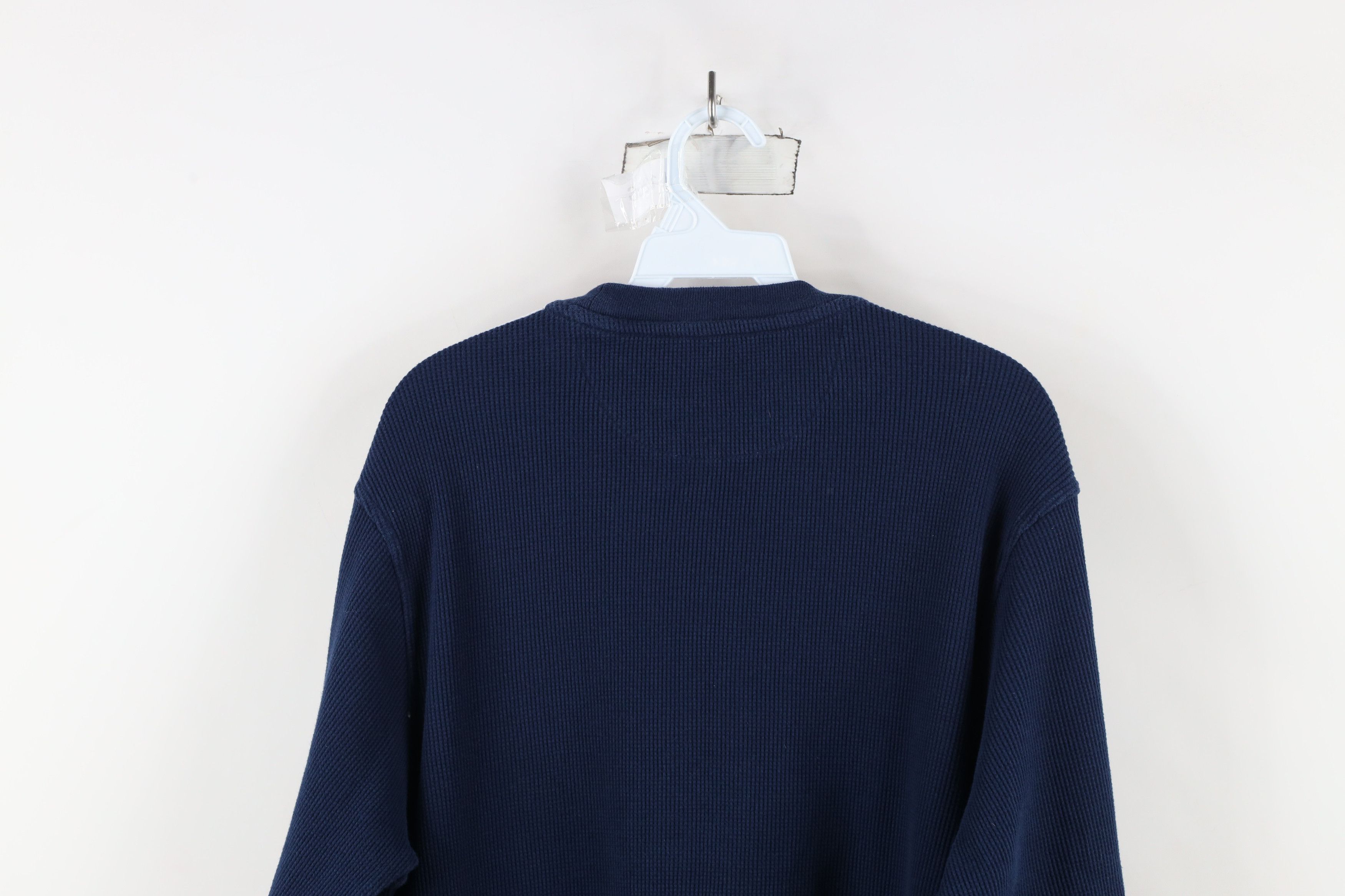 Adidas × Vintage Vintage Adidas Basketball Thermal Waffle Knit T-Shirt Blue Size US XL / EU 56 / 4 - 9 Thumbnail