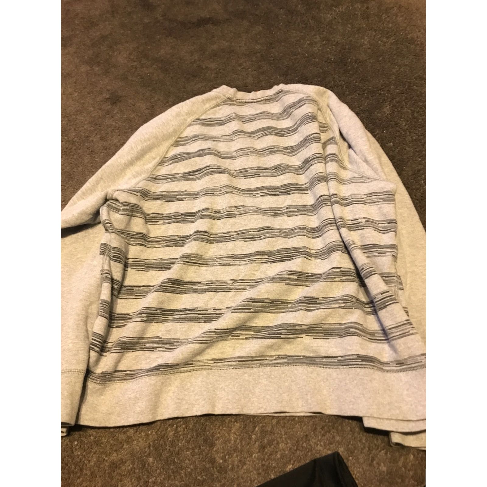Nike VINTAGE Nike Speed Striped Crewneck Sweatshirt Mens XXL Gray Long Sleeve 614417-063 Size US XXL / EU 58 / 5 - 4 Thumbnail