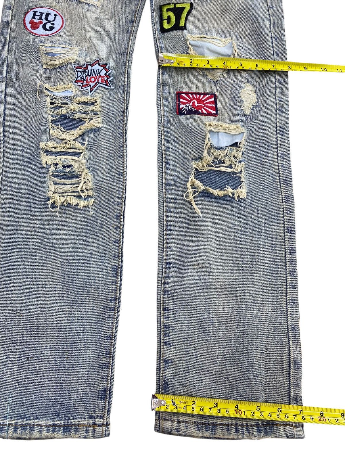 Japanese Brand Japanese Brand Acid Blue Wash Style Patchwork Jeans Size US 32 / EU 48 - 8 Thumbnail
