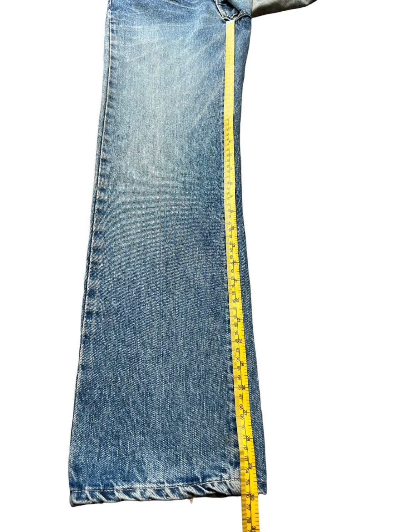 Blue Blue Japan Vintage BlueBlue Japan Selvedge Distressed Wide Jeans 24x30 Size 24" / US 00 / IT 34 - 12 Thumbnail