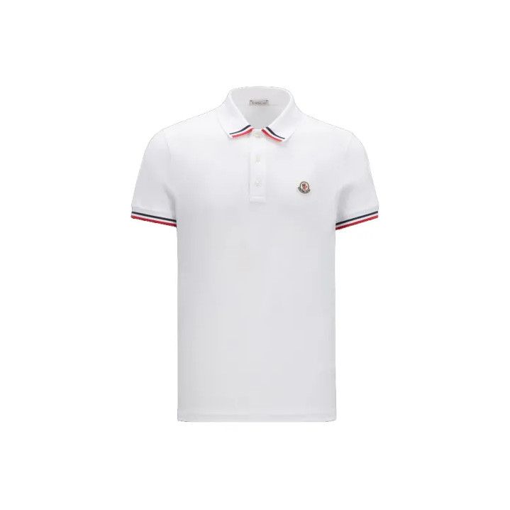 Moncler Moncler Men's Letter Logo Stripe Short Sleeve Polo Size US S / EU 44-46 / 1 - 1 Thumbnail