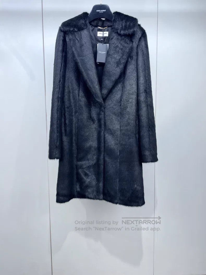 Saint Laurent Paris Saint Laurent Paris Black eco-fur coat Size S / US 4 / IT 40 - 1 Thumbnail