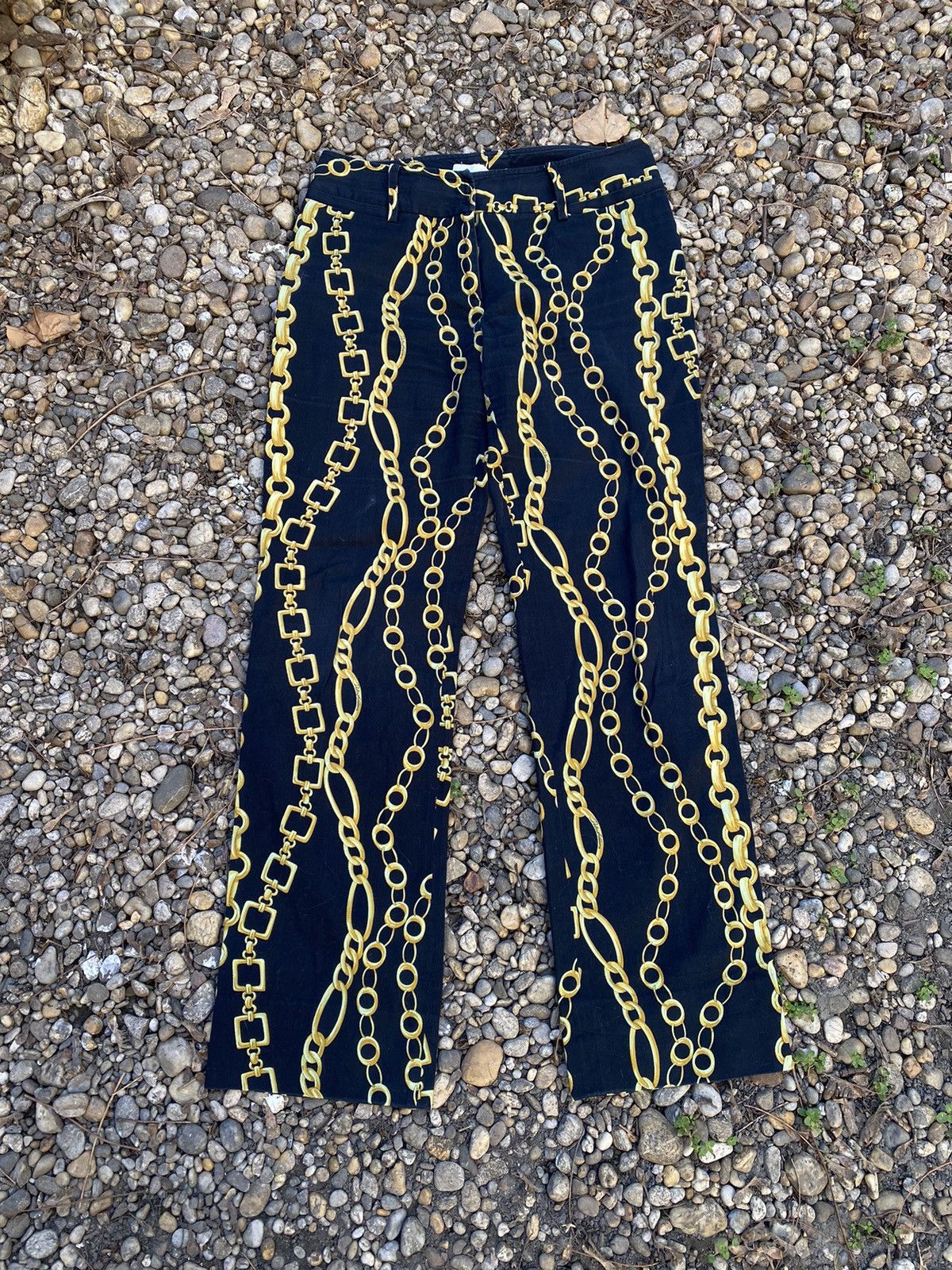 Vintage Dolce&Gabbana Chains Oveprinted Pants