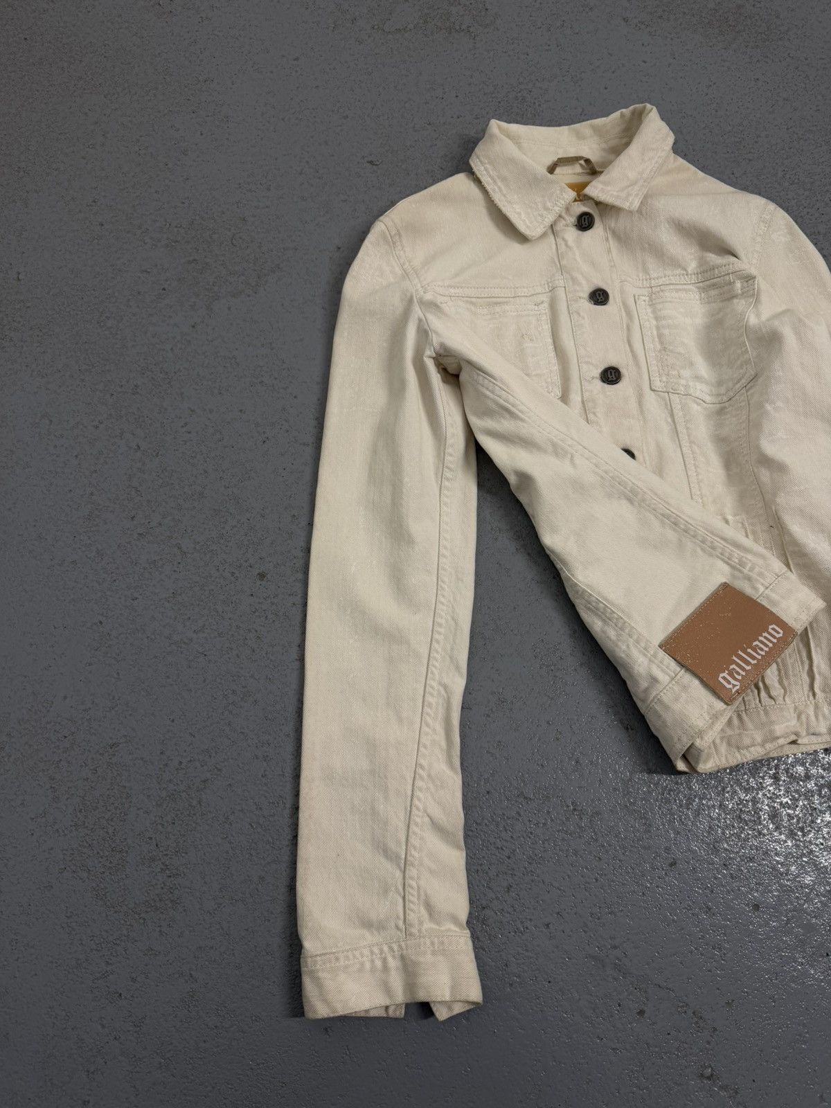 John Galliano 00s John Galliano Galliano’s Club Painted Raw Denim Jacket Size S / US 4 / IT 40 - 8 Thumbnail