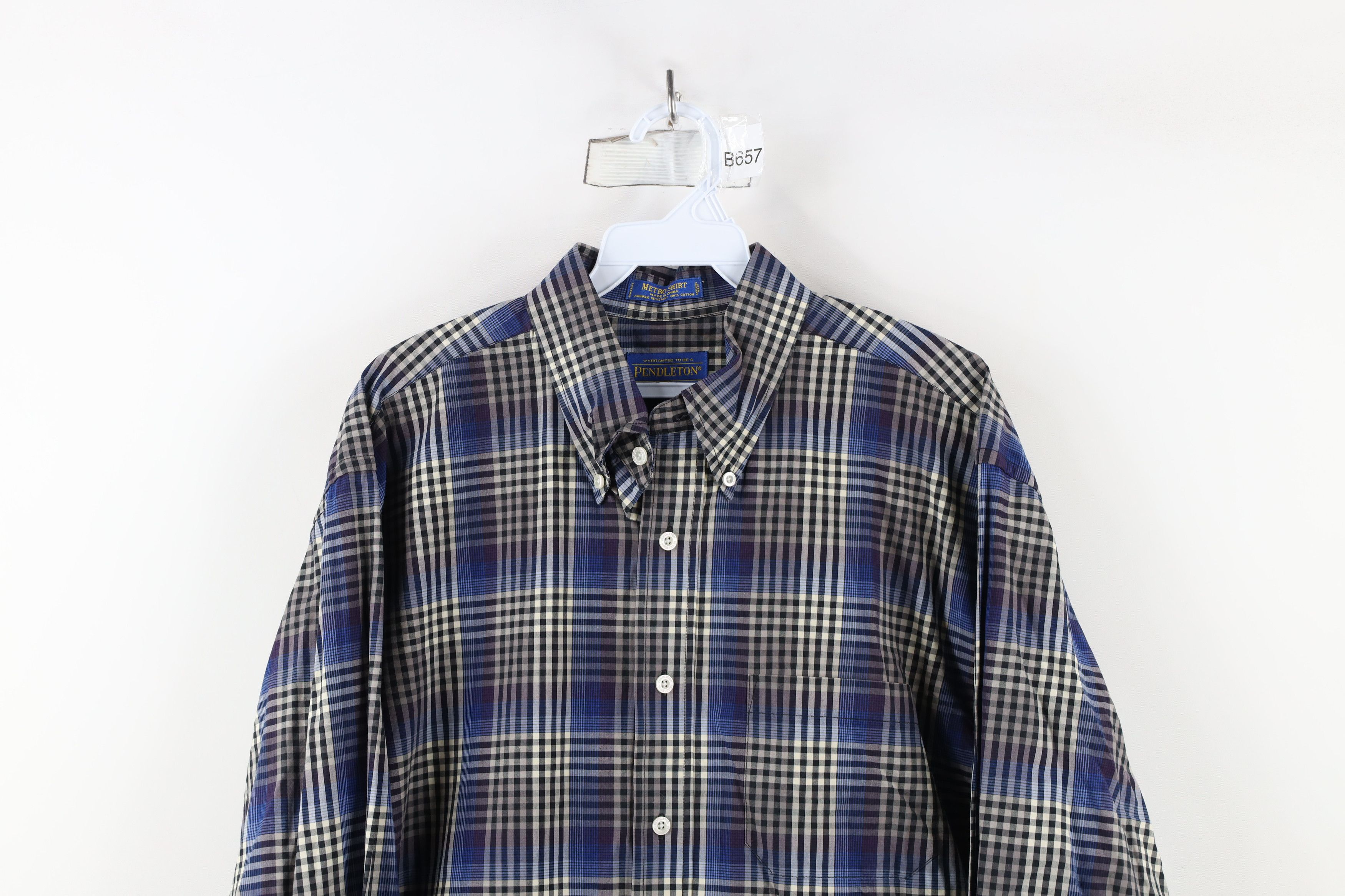 Pendleton × Vintage Vintage Pendleton Long Sleeve Button Down Shirt Plaid Size US L / EU 52-54 / 3 - 2 Thumbnail