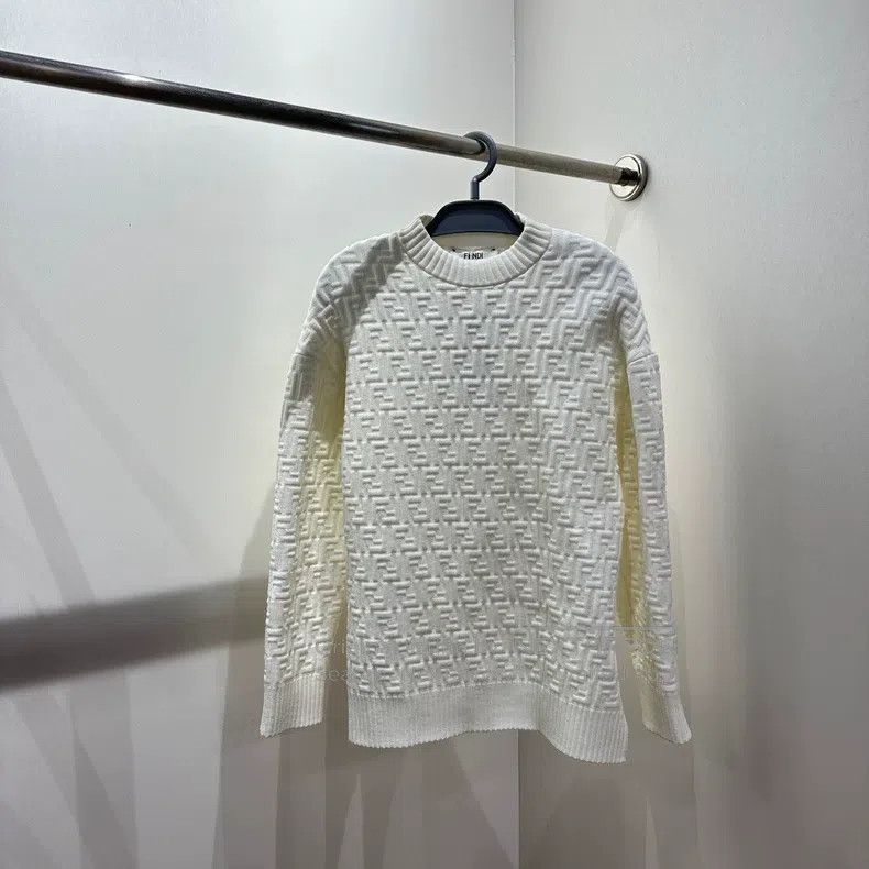 Fendi Fendi Full print double F embossed long-sleeved sweatshirt Size XXS / US 00 / IT 34 - 1 Thumbnail
