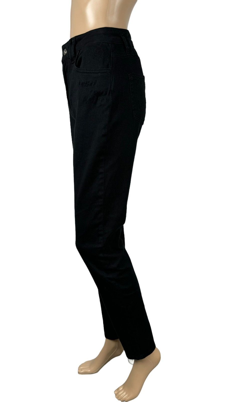 Designer Max&Moi Black Jeans Embroidered Sweet Collection size 38 Size 26" / US 2 / IT 38 - 6 Thumbnail