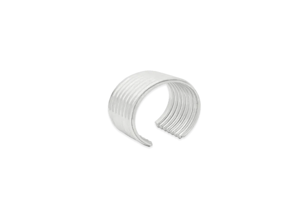 Saint Laurent Paris o1bcso1str0226 Size:M/Deco Cuff In Metal in Silver Size ONE SIZE - 1 Thumbnail