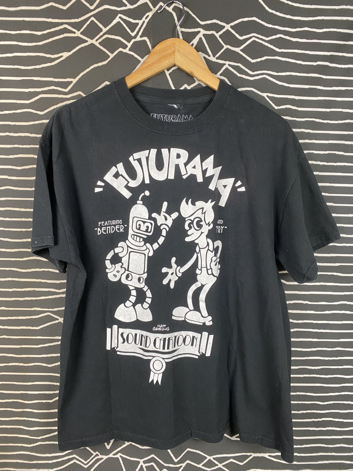 Vintage 2012 Futurama Bender & Fry "Sound Cartoon" Tee 1930s Style Size US L / EU 52-54 / 3 - 1 Thumbnail